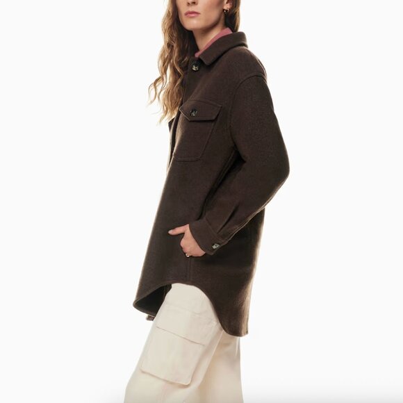 Aritzia Wilfred Free The Ganna™ Shirt Jacket XS in Brown - Picture 2 of 7
